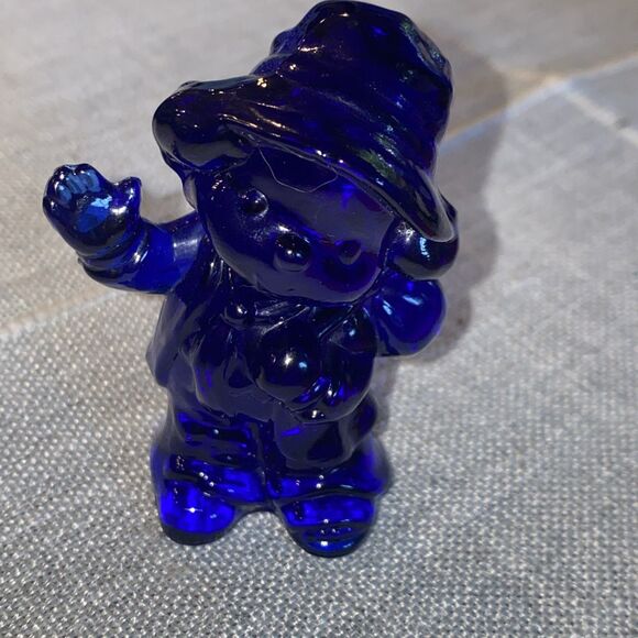 Boyd Art Glass Freddie the Hobo Clown in Cobalt Figurine/Paperweight - Picture 1 of 8